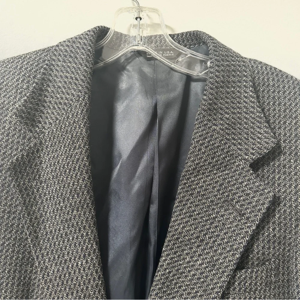 Perry Ellis Portfolio Gray Wool Blend Sport Coat Jacket Men’s Size 42S Office